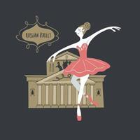 Russian ballet. Vector illustration.