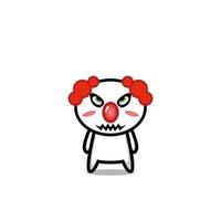 Clown cute character vector design face