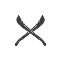 sharp sword simple design element vector