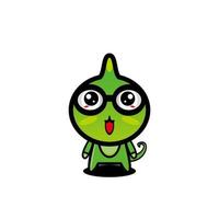 Chameleon character cartoon vector mascot