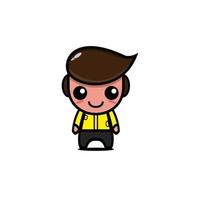 Cute businessman character illustration design vector