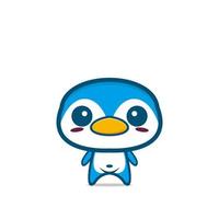 Cute cartoon penguin design mascot character vector