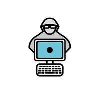 Cyber crime illustration digital technology vector