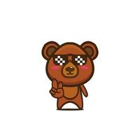 Bear cartoon cute character art animal vector