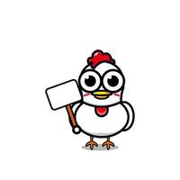 Vector cartoon chicken cute character design