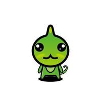 Chameleon character cartoon vector mascot