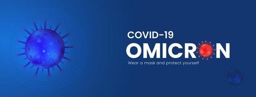 Omicron New Variant of the Covid-19 vector design