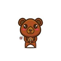 Bear cartoon cute character art animal vector