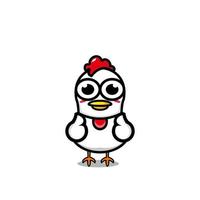 Vector cartoon chicken cute character design