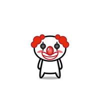 Clown cute character vector design face