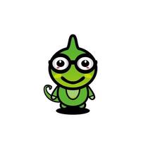 Chameleon character cartoon vector mascot