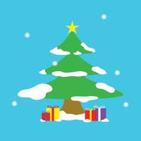 Christmas background gift simple vector