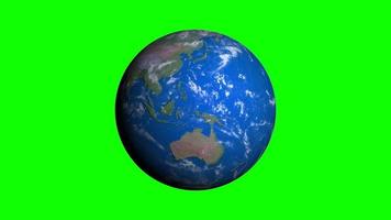 roterende aarde gemaakt door computergraphics video