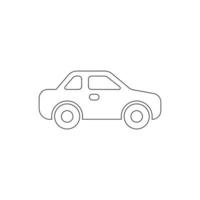 Car icon vector. Line drawing symbol. Logo vector illustration.