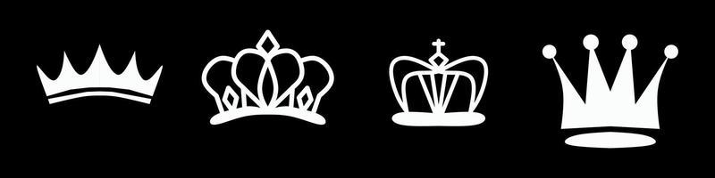 set of crowns vector