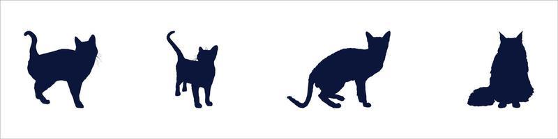 silhouette of a cat, set