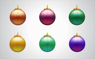 Christmas themed decorative ball vector element set  created with gradient mesh. Christmas banner vector illustration, Christmas sales banner.