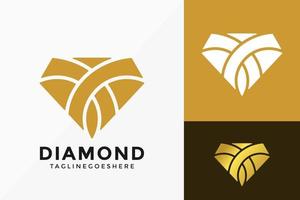 Luxury Diamond Gems Logo Vector Design. Abstract emblem, designs concept, logos, logotype element for template.