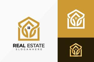vector de diseño de logotipo de edificio de bienes raíces. emblema abstracto, concepto de diseños, logotipos, elemento de logotipo para plantilla.