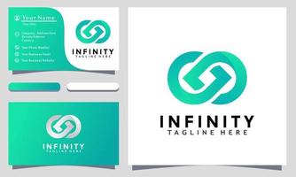 plantilla y diseño de logotipo infiniy creativo moderno. vector de icono de gradirent colorido infinito