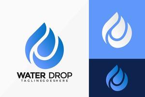 Letter E Water Drop Logo Vector Design. Abstract emblem, designs concept, logos, logotype element for template.