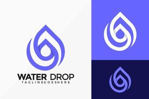 diseño de vector de logotipo de gota de agua. emblema abstracto, concepto de diseños, logotipos, elemento de logotipo para plantilla.