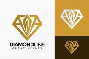 Luxury Royal Diamond Logo Vector Design. Abstract emblem, designs concept, logos, logotype element for template.