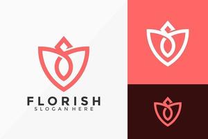 Florish Fashion Logo Design. Creative Idea logos designs Vector illustration template