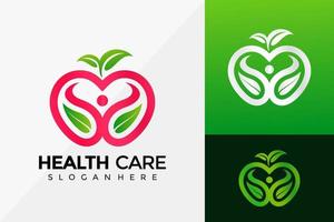 diseño de logotipo de cuidado de la salud de la naturaleza, diseños de logotipos de identidad de marca plantilla de ilustración vectorial vector