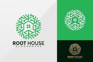 Root House business logo vector, Brand Identity Logos design, modern logo, Logo Designs Vector Illustration Template