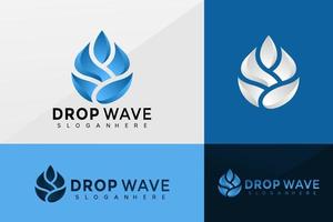 Drop Wave logo vector, Water Drop Logos design, modern logo, Logo Designs Vector Illustration Template