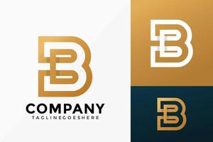vector de diseño de logotipo premium vector b. emblema abstracto, concepto de diseños, logotipos, elemento de logotipo para plantilla.