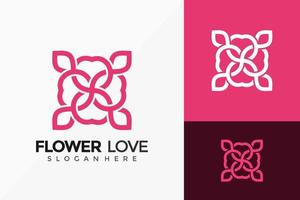 Beauty Flower Love Logo Design. Modern Idea logos designs Vector illustration template