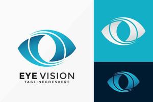 Diseño de vector de logotipo colorido de visión ocular. emblema abstracto, concepto de diseños, logotipos, elemento de logotipo para plantilla.