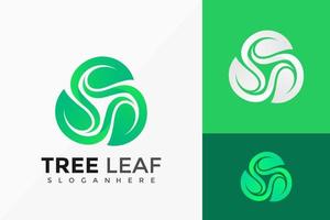 Nature Tree Leaf Logo Vector Design. Abstract emblem, designs concept, logos, logotype element for template.