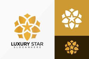 Luxury Star Fashion Logo Vector Design. Abstract emblem, designs concept, logos, logotype element for template.