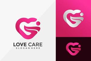 Love Care Logo Design, Modern Logo Designs Vector Illustration Template