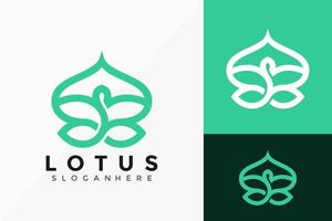 Zen Lotus Flower Logo Vector Design. Abstract emblem, designs concept, logos, logotype element for template.