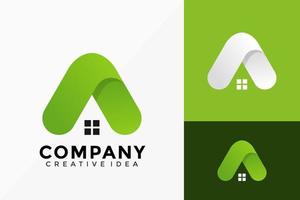 Letter A House Business Logo Vector Design. Abstract emblem, designs concept, logos, logotype element for template.