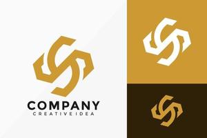 Diseño abstracto del vector del logotipo de la empresa de la letra s. emblema abstracto, concepto de diseños, logotipos, elemento de logotipo para plantilla.