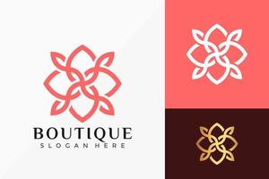 Flower Boutique Logo Vector Design. Abstract emblem, designs concept, logos, logotype element for template.