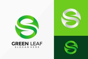 Letter S Eco Leaf Logo Design. Creative Idea logos designs Vector illustration template