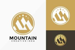diseño de vector de logo de montaña de lujo. emblema abstracto, concepto de diseños, logotipos, elemento de logotipo para plantilla.