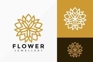 Star Flower Jewellery Logo Vector Design. Abstract emblem, designs concept, logos, logotype element for template.