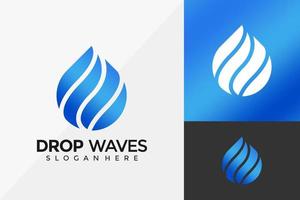 Abstract Drop Wave Logo Design, Modern Logo Designs Vector Illustration Template
