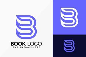 Letra b libro diseño de vector de logotipo de empresa. emblema abstracto, concepto de diseños, logotipos, elemento de logotipo para plantilla.