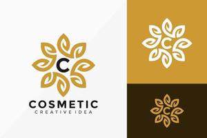 diseño de vector de logotipo cosmético de flor de belleza. emblema abstracto, concepto de diseños, logotipos, elemento de logotipo para plantilla.
