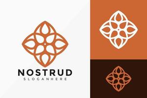 Flower Lotus Ornament Modern Logo Vector Design. Abstract emblem  designs concept  logos  logotype element for template.