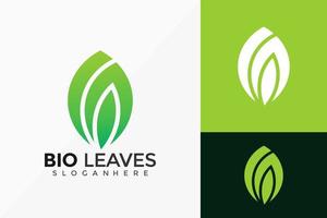 Bio Leaves Logo Design, Nature modern Logos Designs Vector Illustration Template
