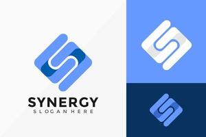 Letter S Synergy Rounded Logo Vector Design. Abstract emblem, designs concept, logos, logotype element for template.